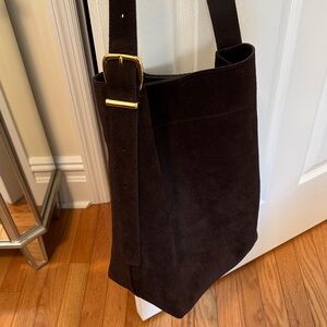 Madewell Women The Essential Bucket Tote in Dark Carob New With Tags